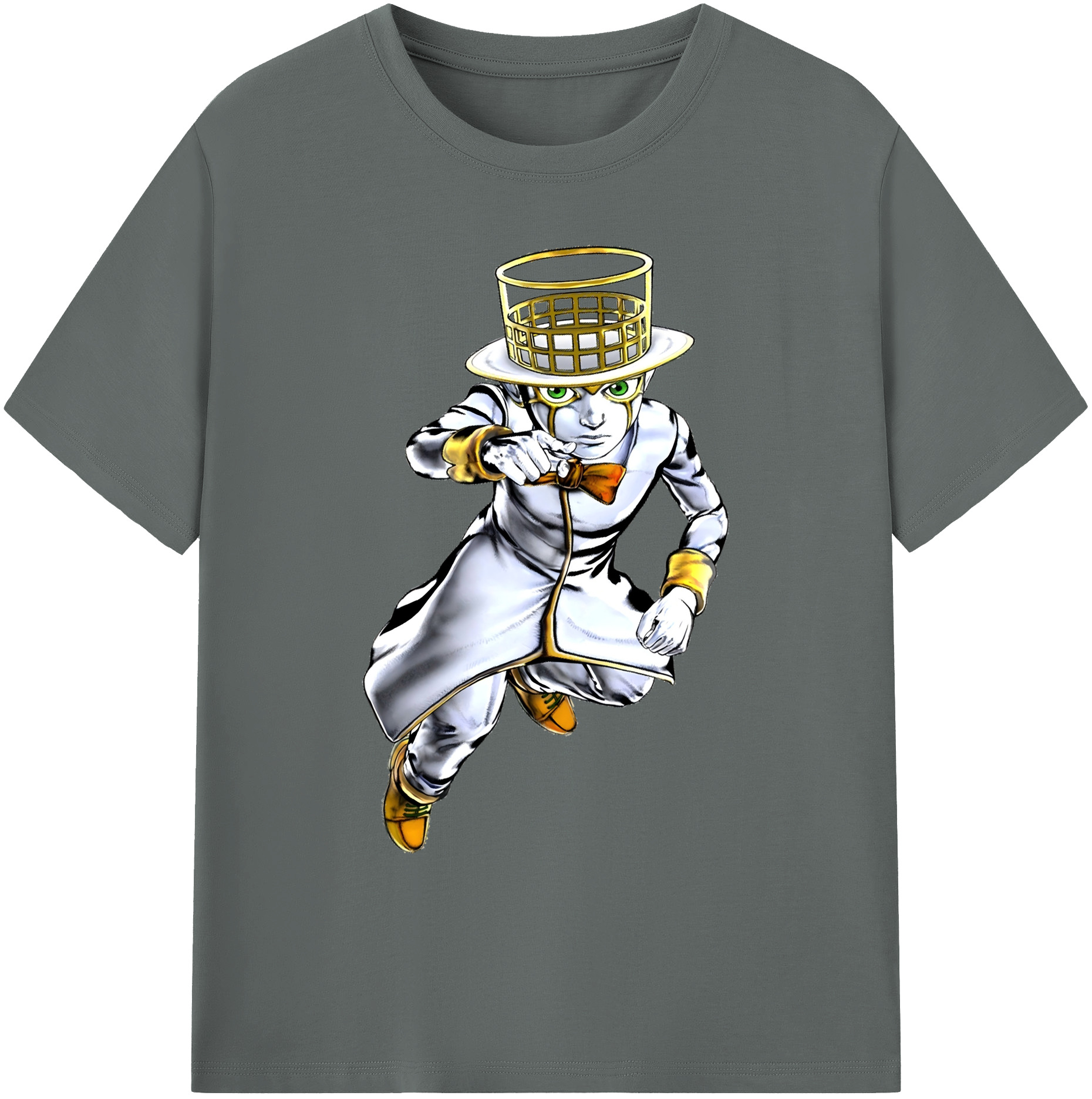 （画像用） ジョジョの奇妙な冒険 岸辺 露伴（きしべ ろはん） JoJo's Bizarre Adventure Rohan Kishibe 綿100％ メンズ半袖Tシャツ｜肌触りやわらか＆通気性